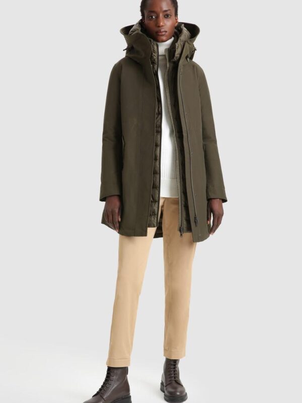 Military Parka Stretch 3 in 1 Verde Woolrich