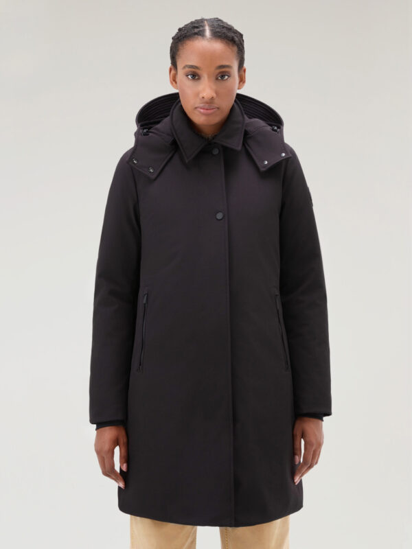 CFWWOU0890FRUT3496-FIRTH-DOWN-HOODED-TRENCH-WOOLRICH-NERO-DONNA-2